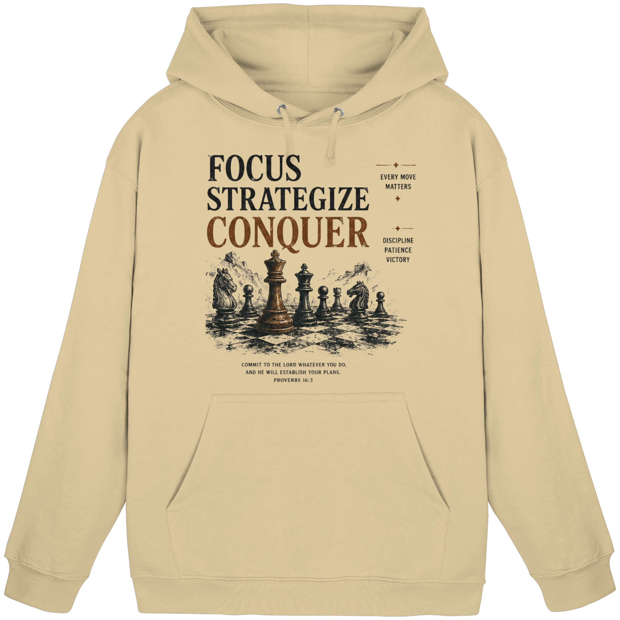 Focus. Strategize. Conquer.  - Basic Unisex Hoodie