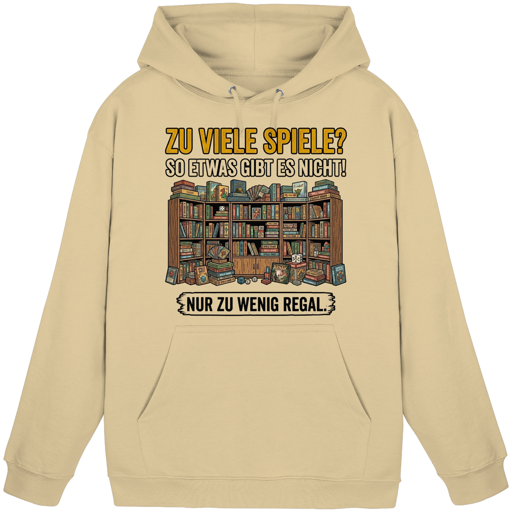 Zu viele Spiele? Zu wenig Regal.  - Basic Unisex Hoodie