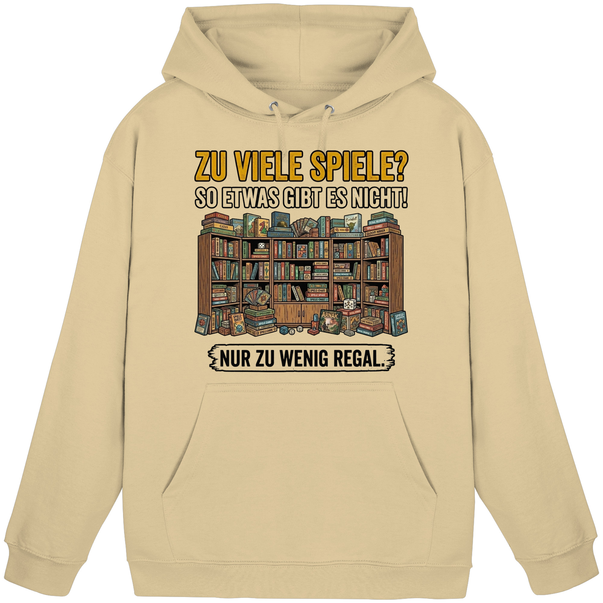 Zu viele Spiele? Zu wenig Regal.  - Basic Unisex Hoodie
