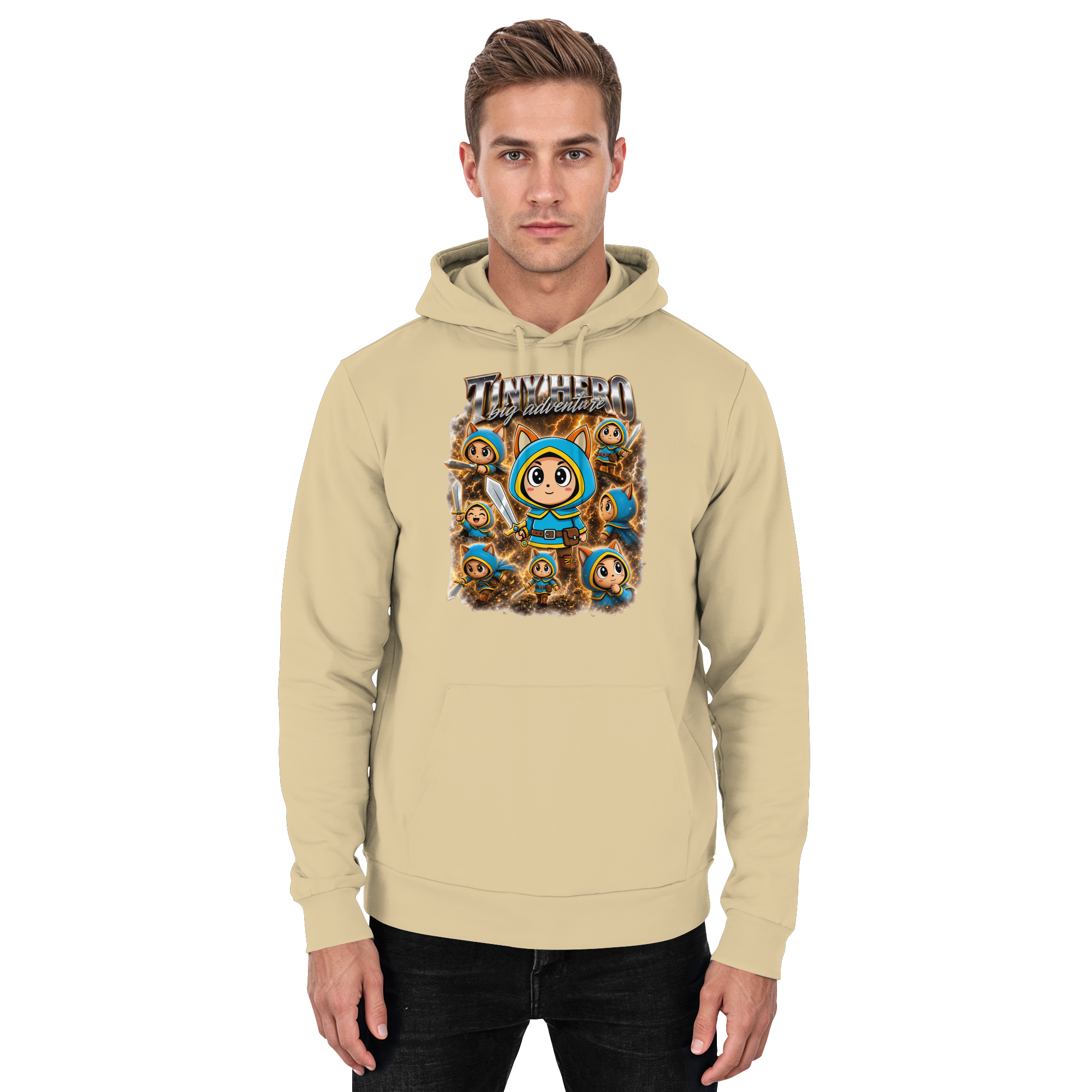 Tiny Hero – Big Adventure - Basic Unisex Hoodie