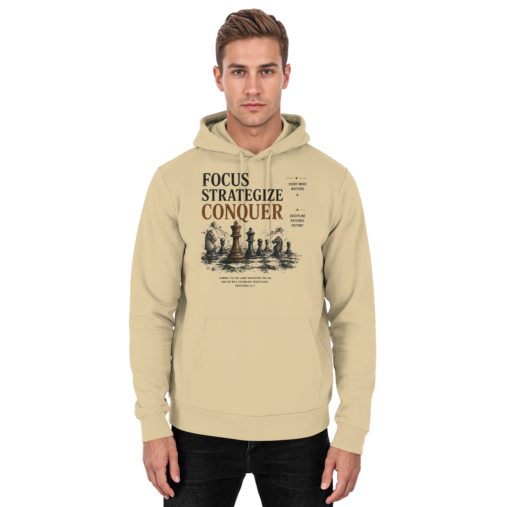 Focus. Strategize. Conquer.  - Basic Unisex Hoodie
