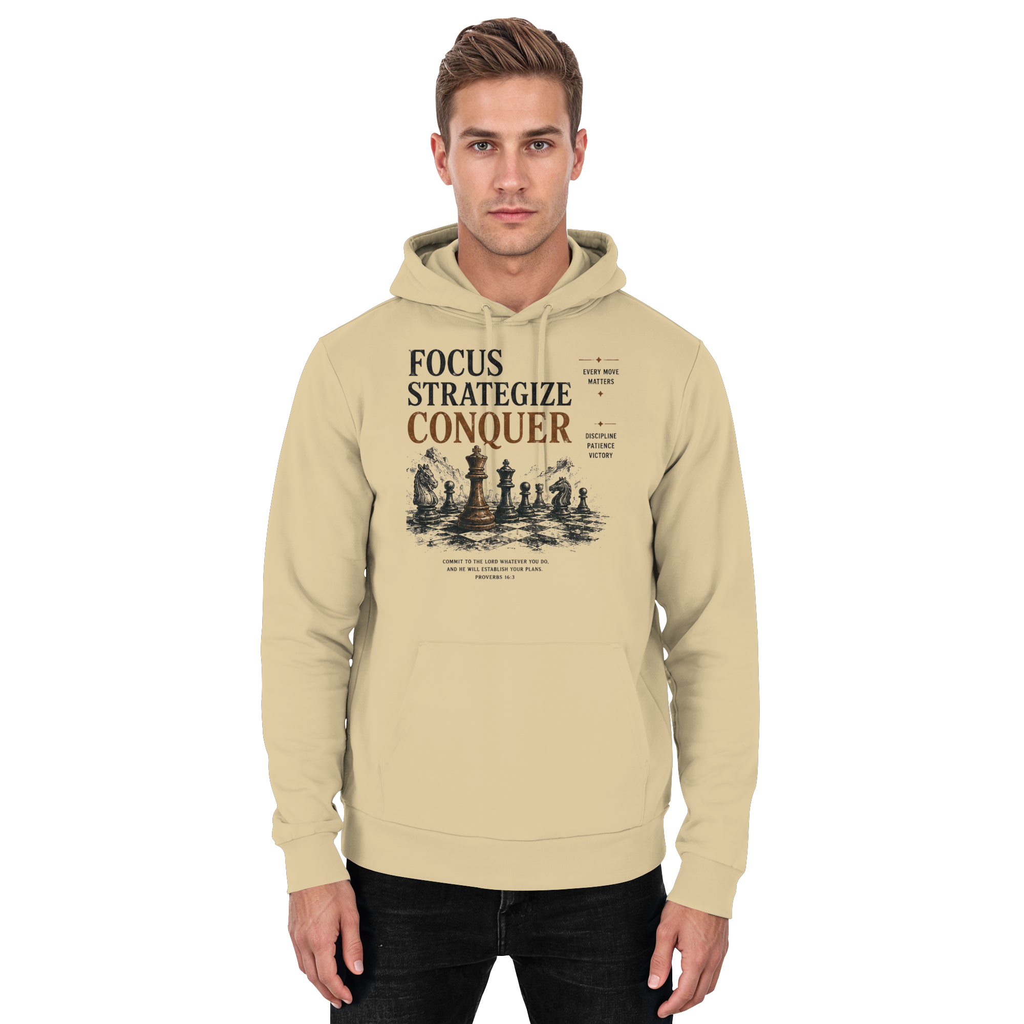Focus. Strategize. Conquer.  - Basic Unisex Hoodie