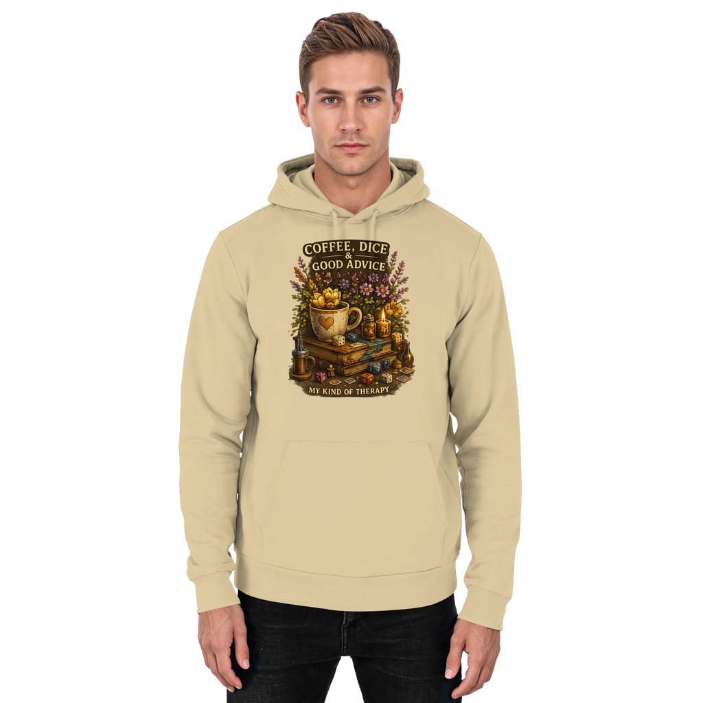 Coffee, Dice & Good Advice - Basic Unisex Hoodie