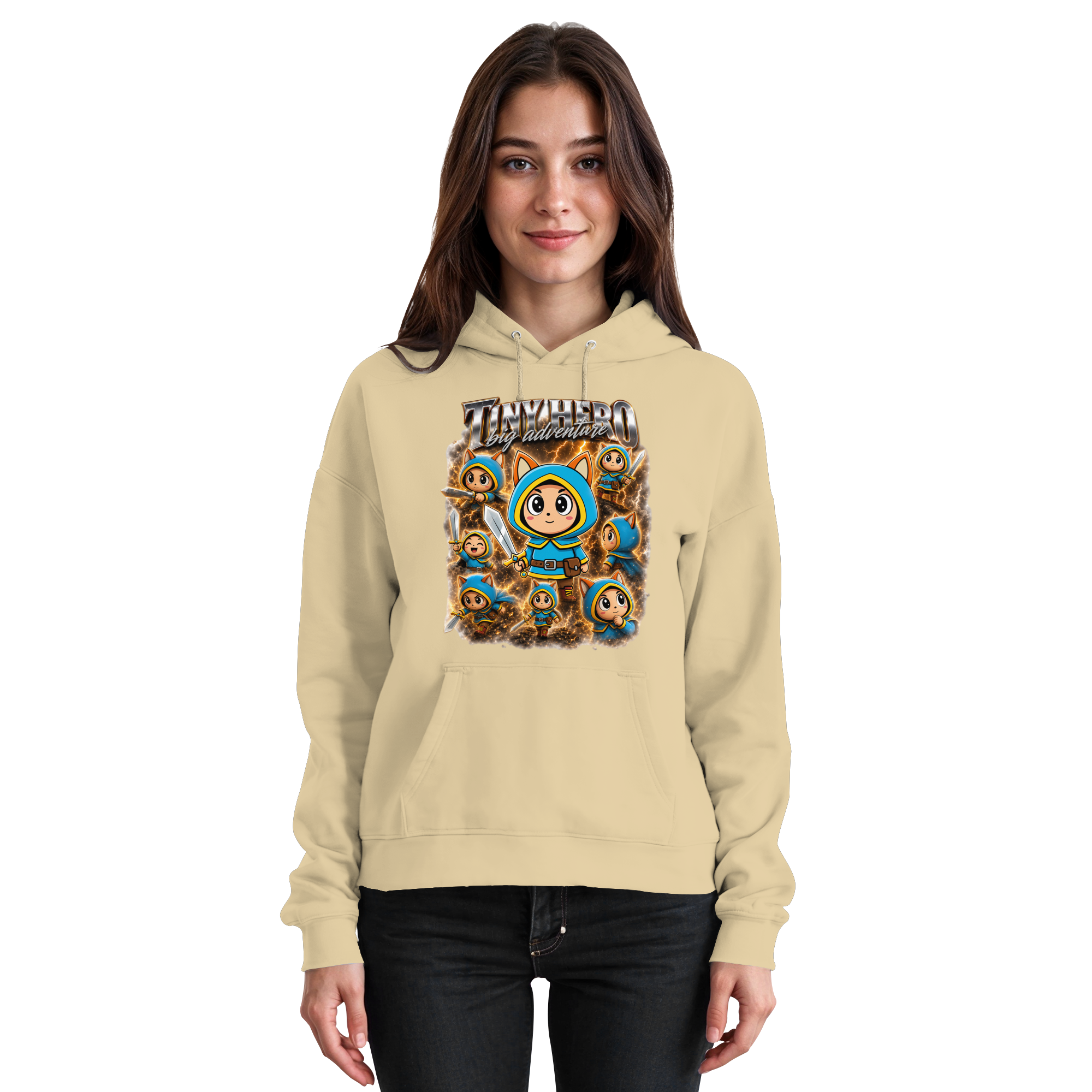 Tiny Hero – Big Adventure - Basic Unisex Hoodie