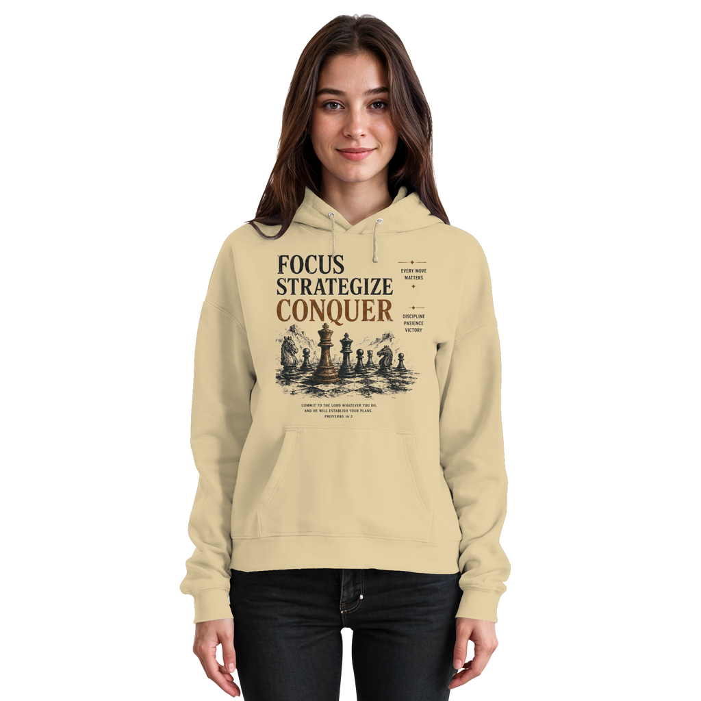 Focus. Strategize. Conquer.  - Basic Unisex Hoodie