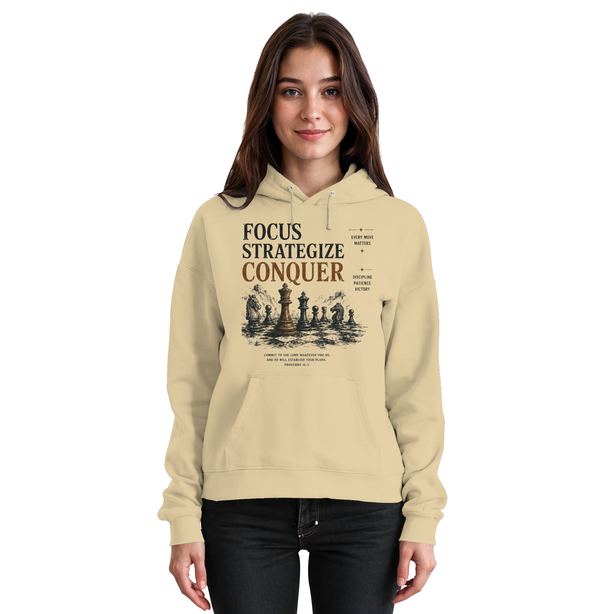 Focus. Strategize. Conquer.  - Basic Unisex Hoodie