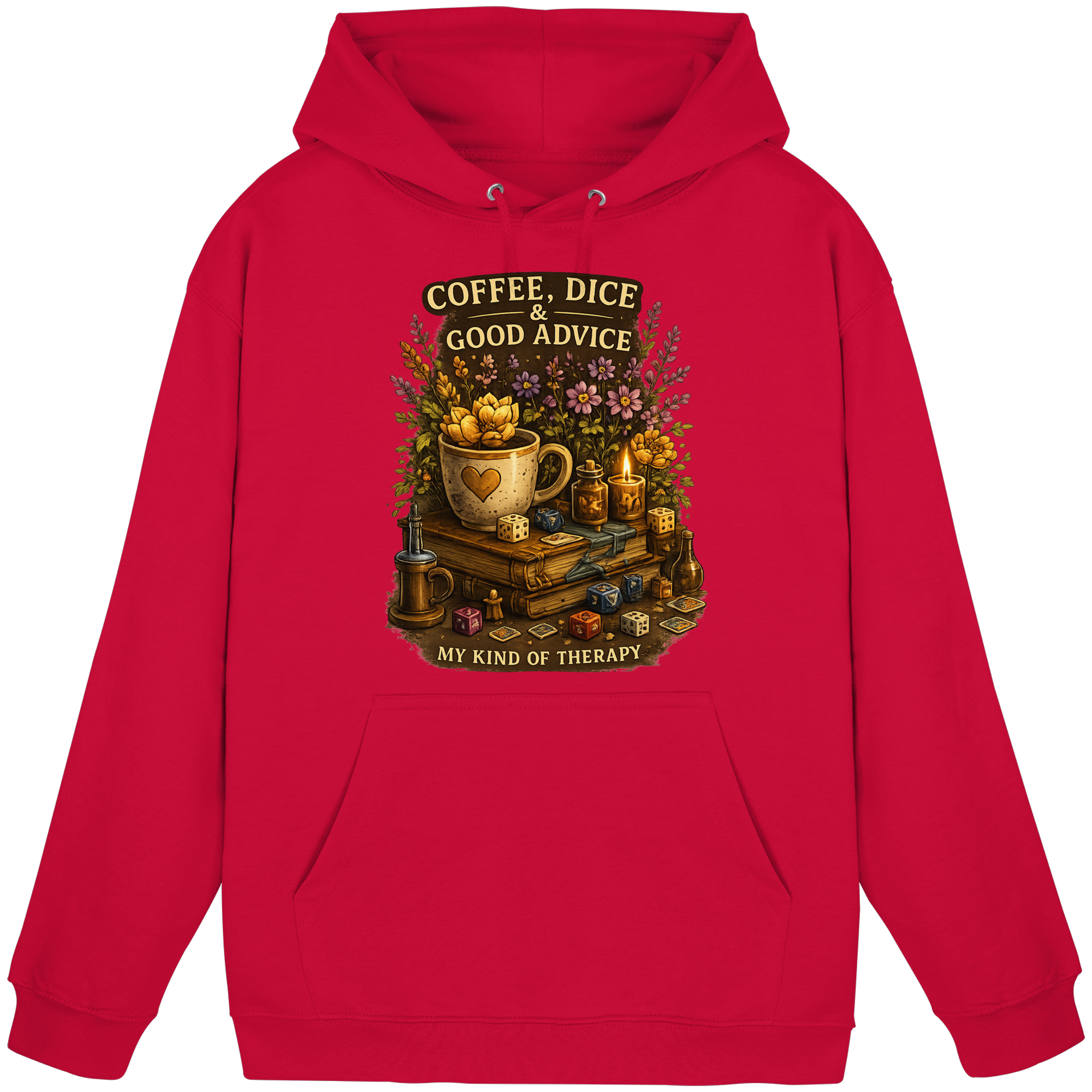 Coffee, Dice & Good Advice - Basic Unisex Hoodie