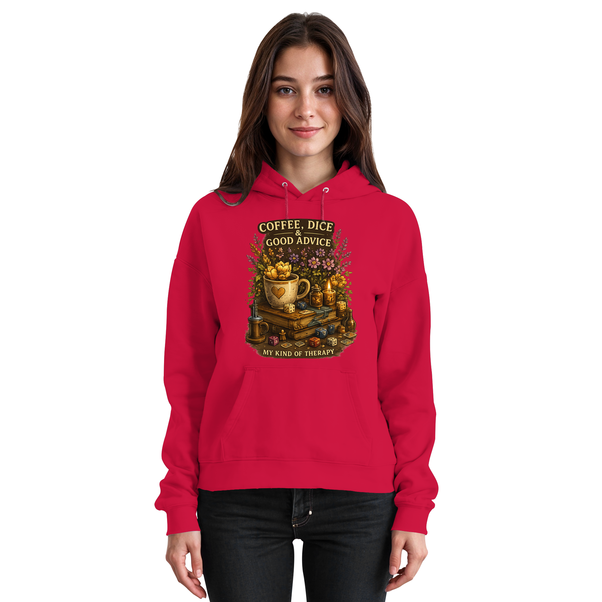 Coffee, Dice & Good Advice - Basic Unisex Hoodie