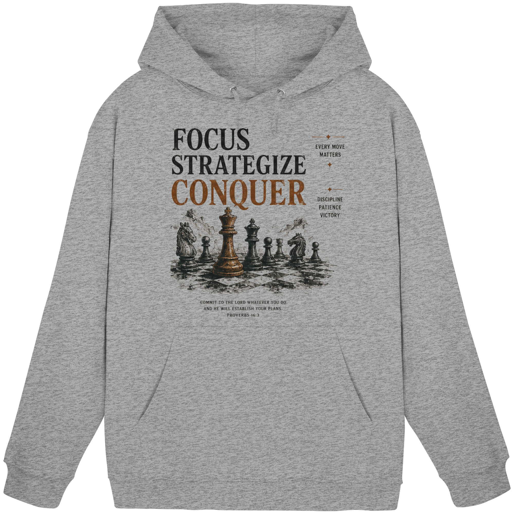 Focus. Strategize. Conquer.  - Basic Unisex Hoodie