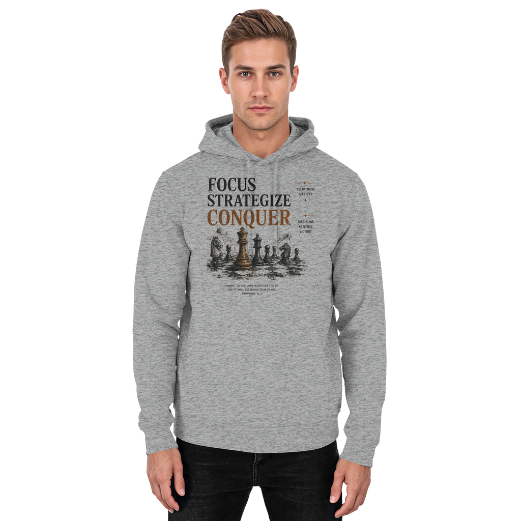 Focus. Strategize. Conquer.  - Basic Unisex Hoodie