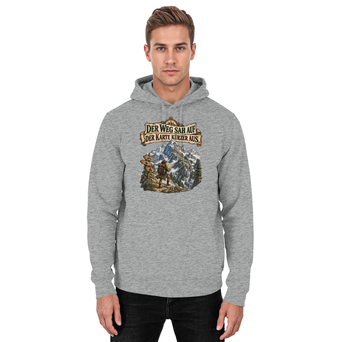 Der Weg sah auf der Karte kürzer aus - Basic Unisex Hoodie