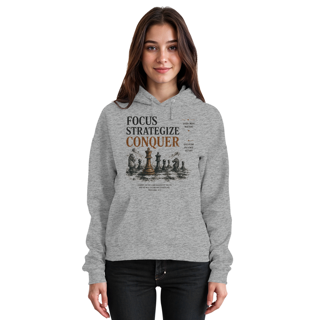 Focus. Strategize. Conquer.  - Basic Unisex Hoodie