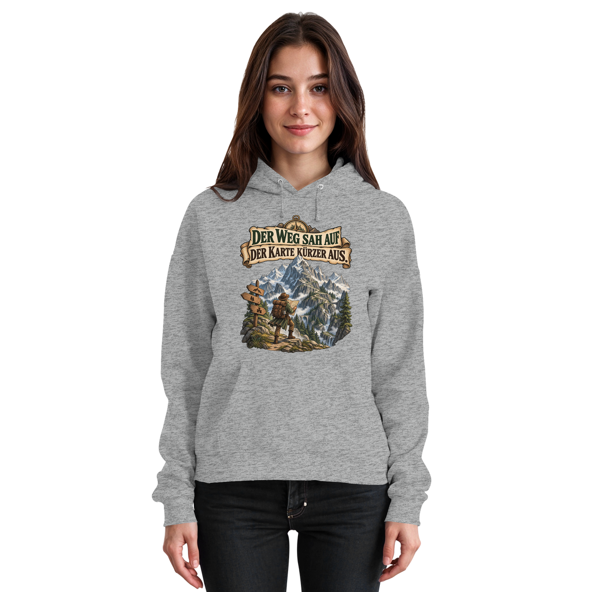 Der Weg sah auf der Karte kürzer aus - Basic Unisex Hoodie