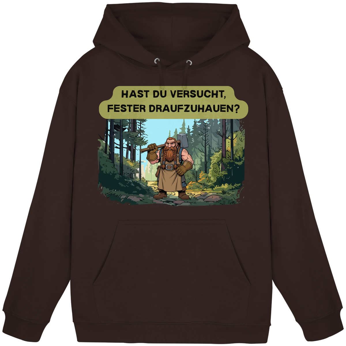 Hast du versucht, fester draufzuhauen? - Basic Unisex Hoodie