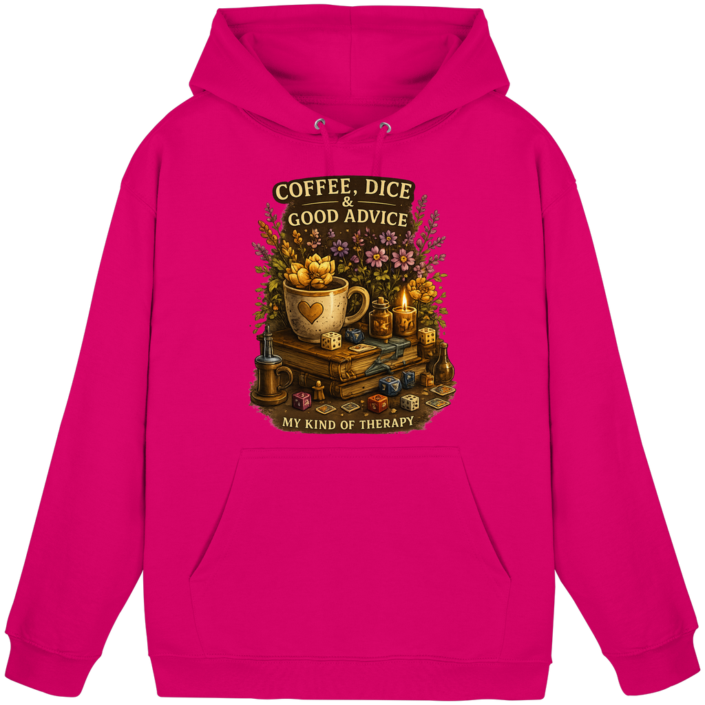 Coffee, Dice & Good Advice - Basic Unisex Hoodie