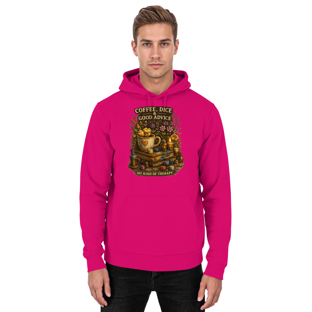 Coffee, Dice & Good Advice - Basic Unisex Hoodie