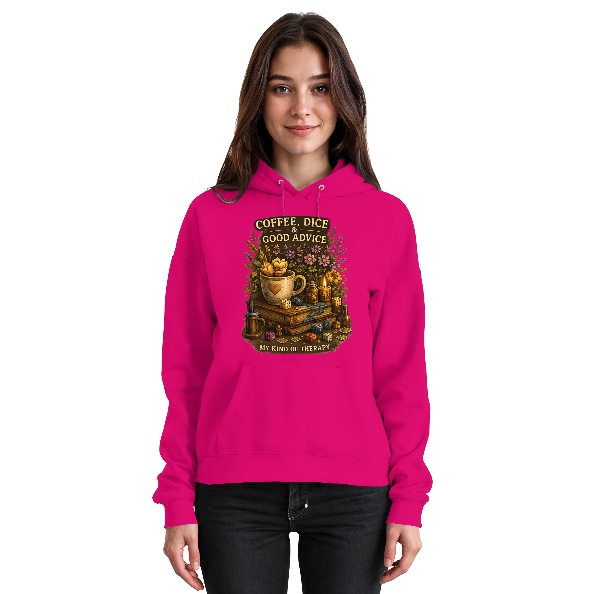 Coffee, Dice & Good Advice - Basic Unisex Hoodie