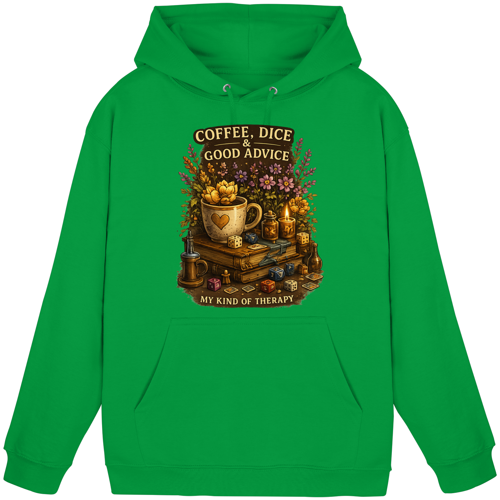 Coffee, Dice & Good Advice - Basic Unisex Hoodie