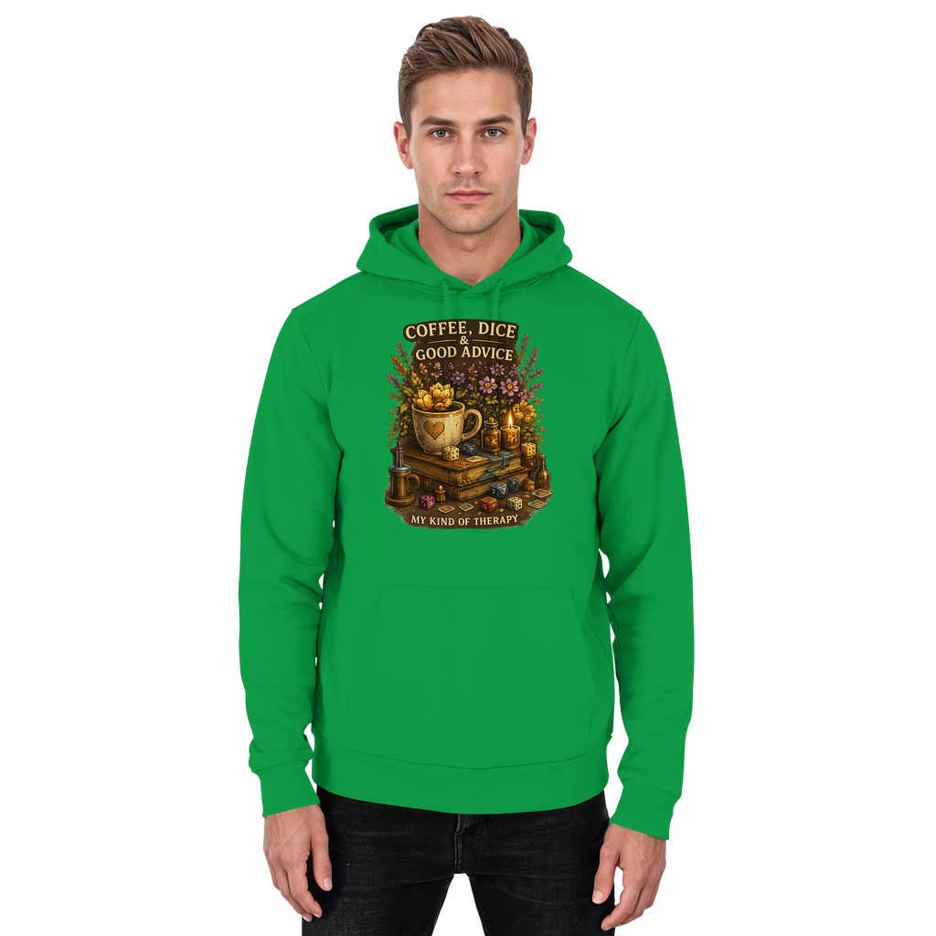 Coffee, Dice & Good Advice - Basic Unisex Hoodie