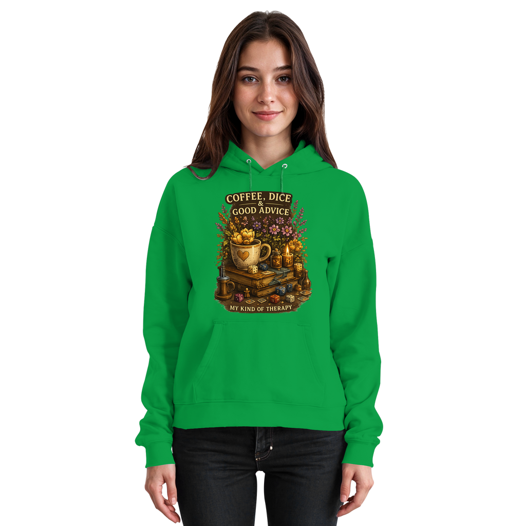 Coffee, Dice & Good Advice - Basic Unisex Hoodie