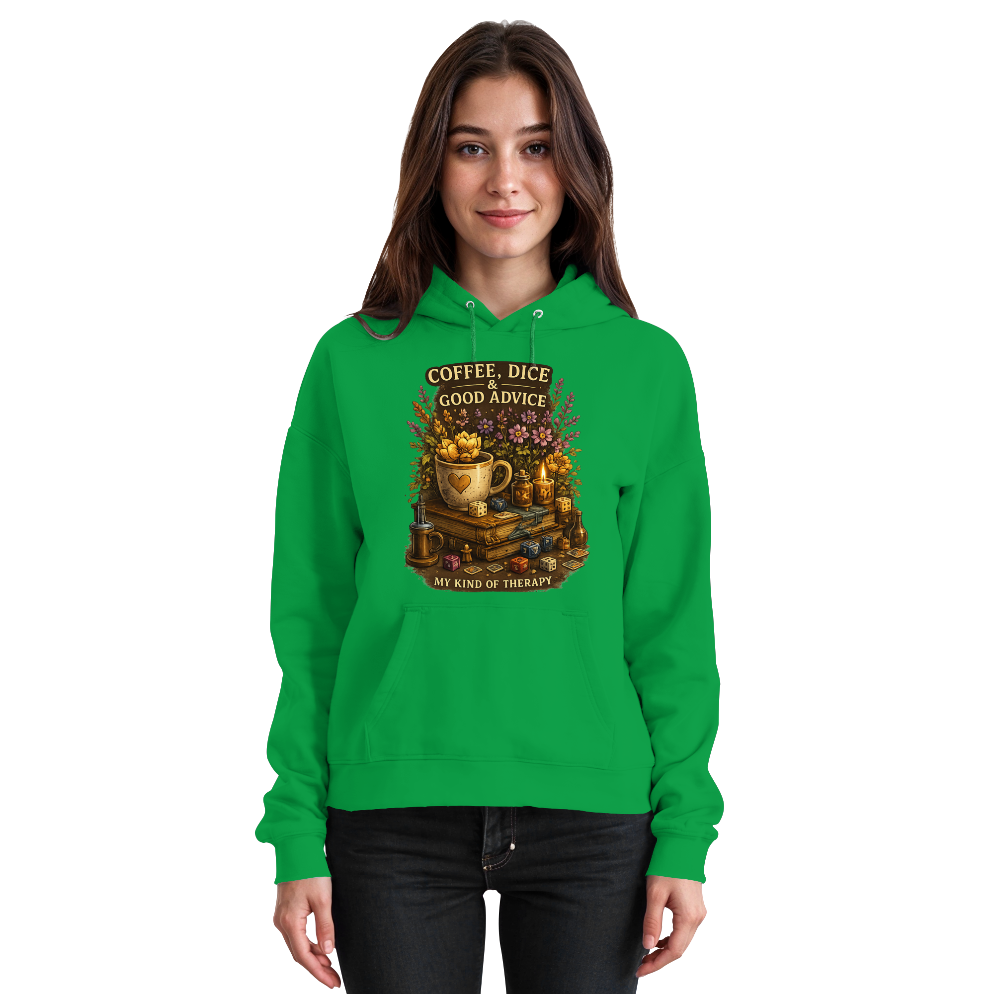Coffee, Dice & Good Advice - Basic Unisex Hoodie