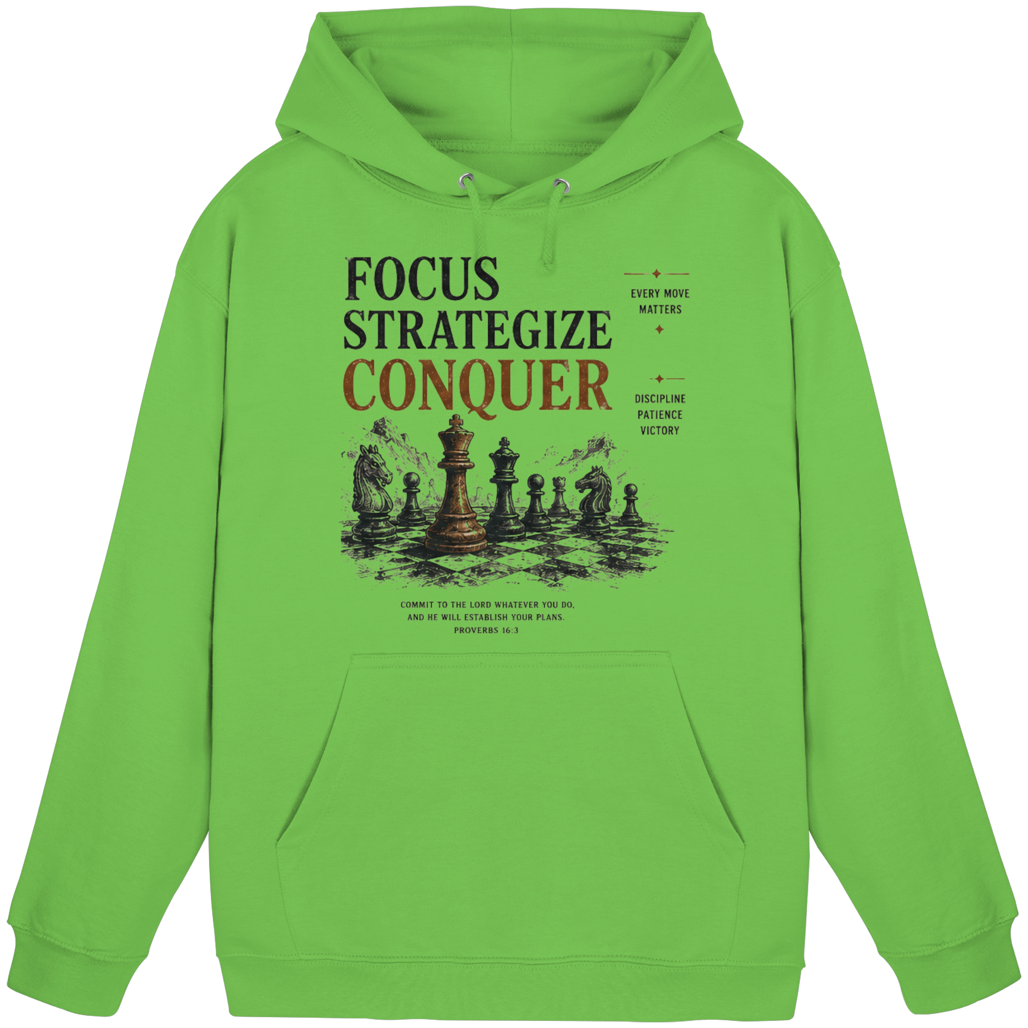 Focus. Strategize. Conquer.  - Basic Unisex Hoodie