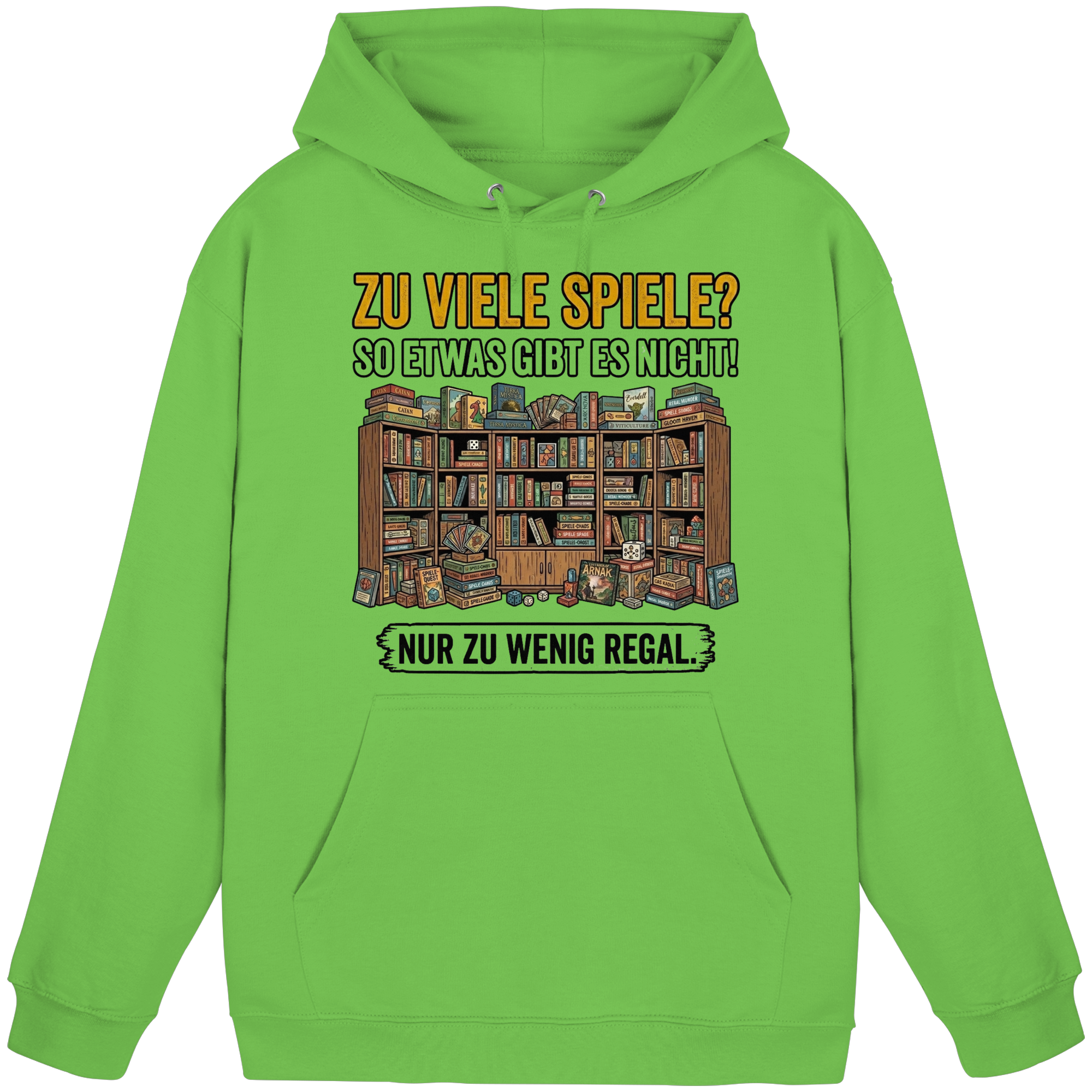 Zu viele Spiele? Zu wenig Regal.  - Basic Unisex Hoodie