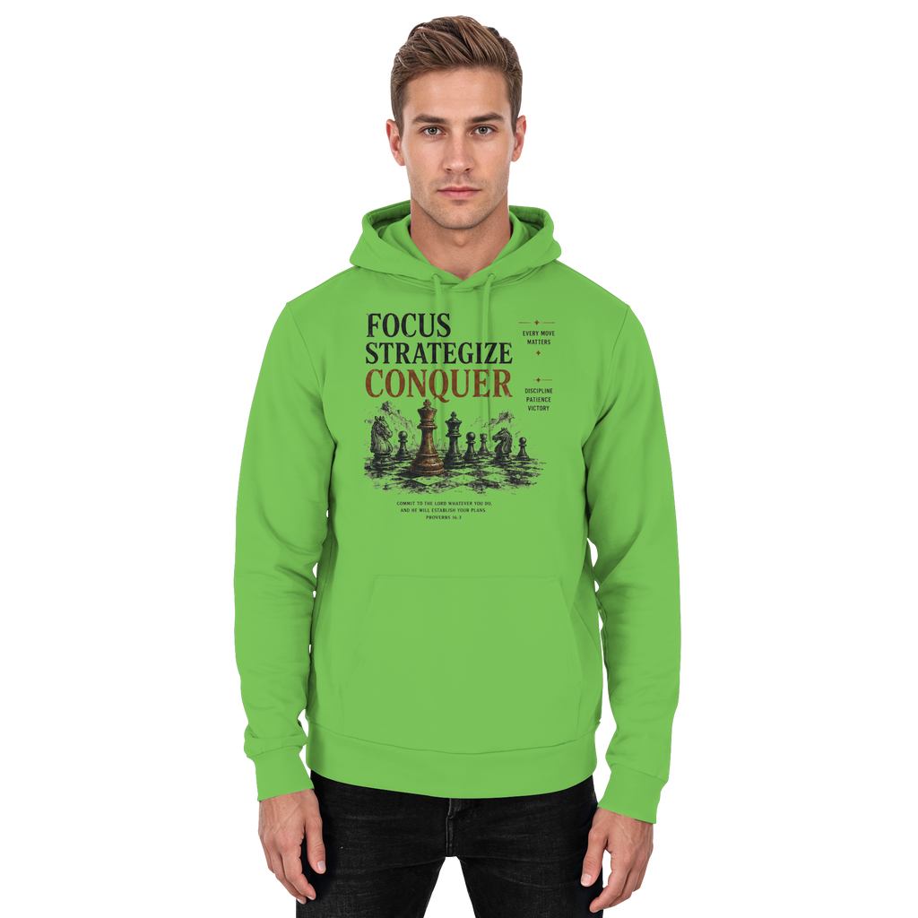 Focus. Strategize. Conquer.  - Basic Unisex Hoodie