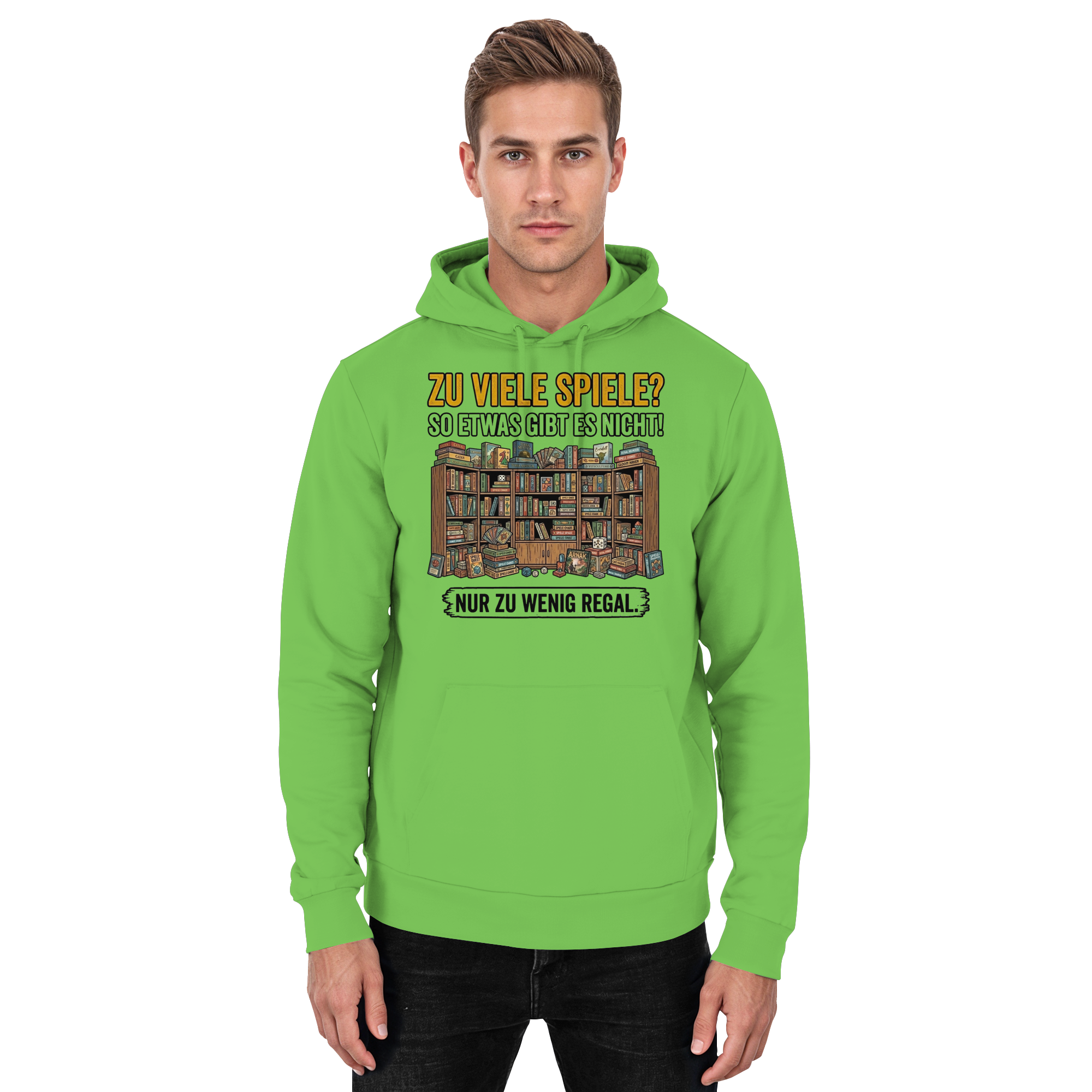 Zu viele Spiele? Zu wenig Regal.  - Basic Unisex Hoodie