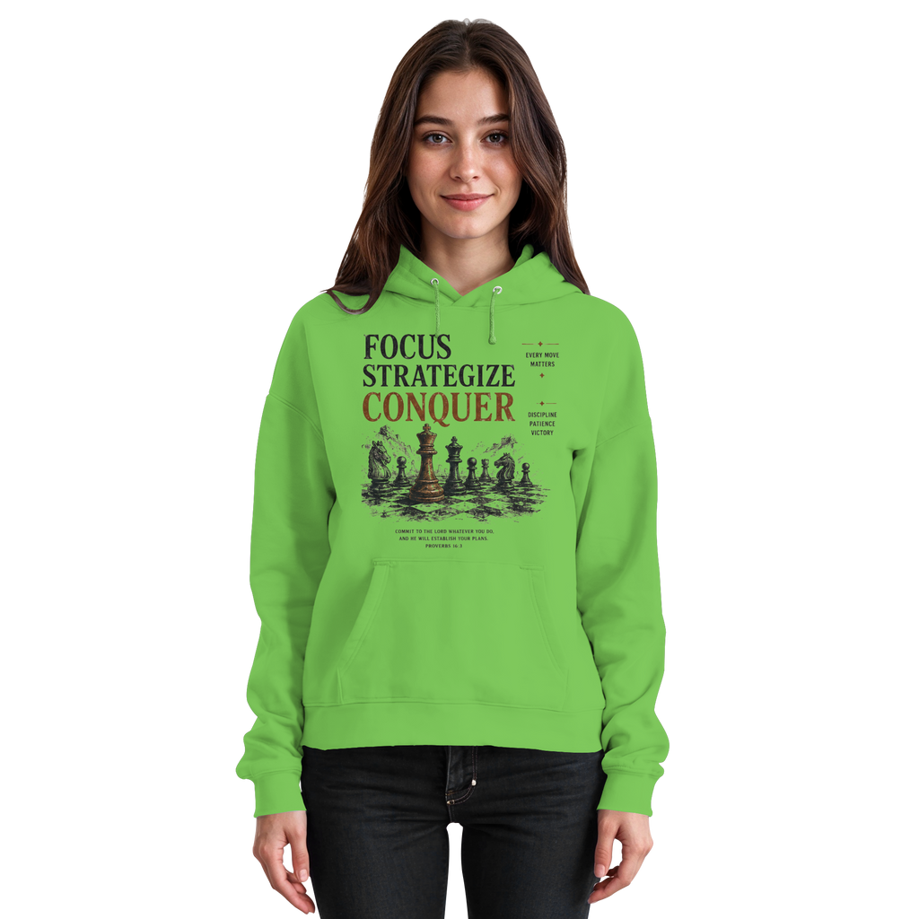 Focus. Strategize. Conquer.  - Basic Unisex Hoodie