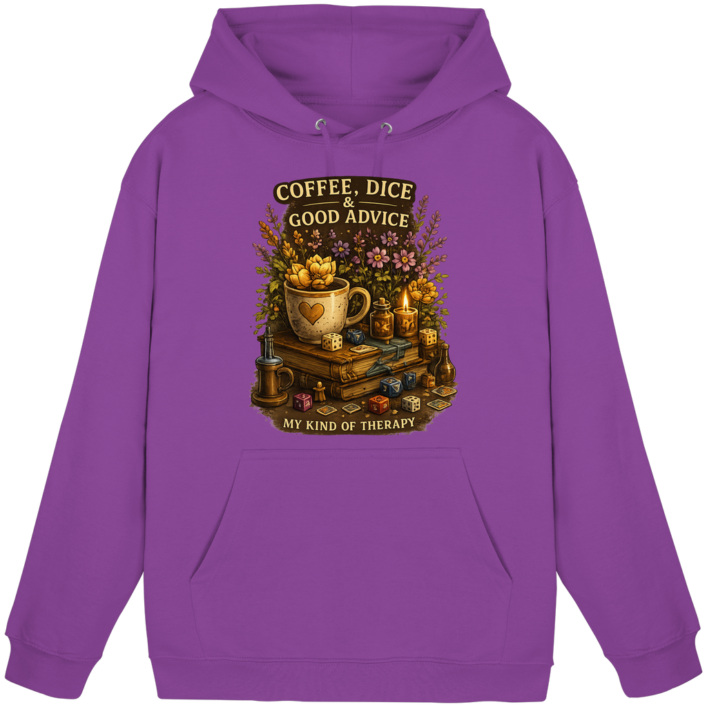 Coffee, Dice & Good Advice - Basic Unisex Hoodie