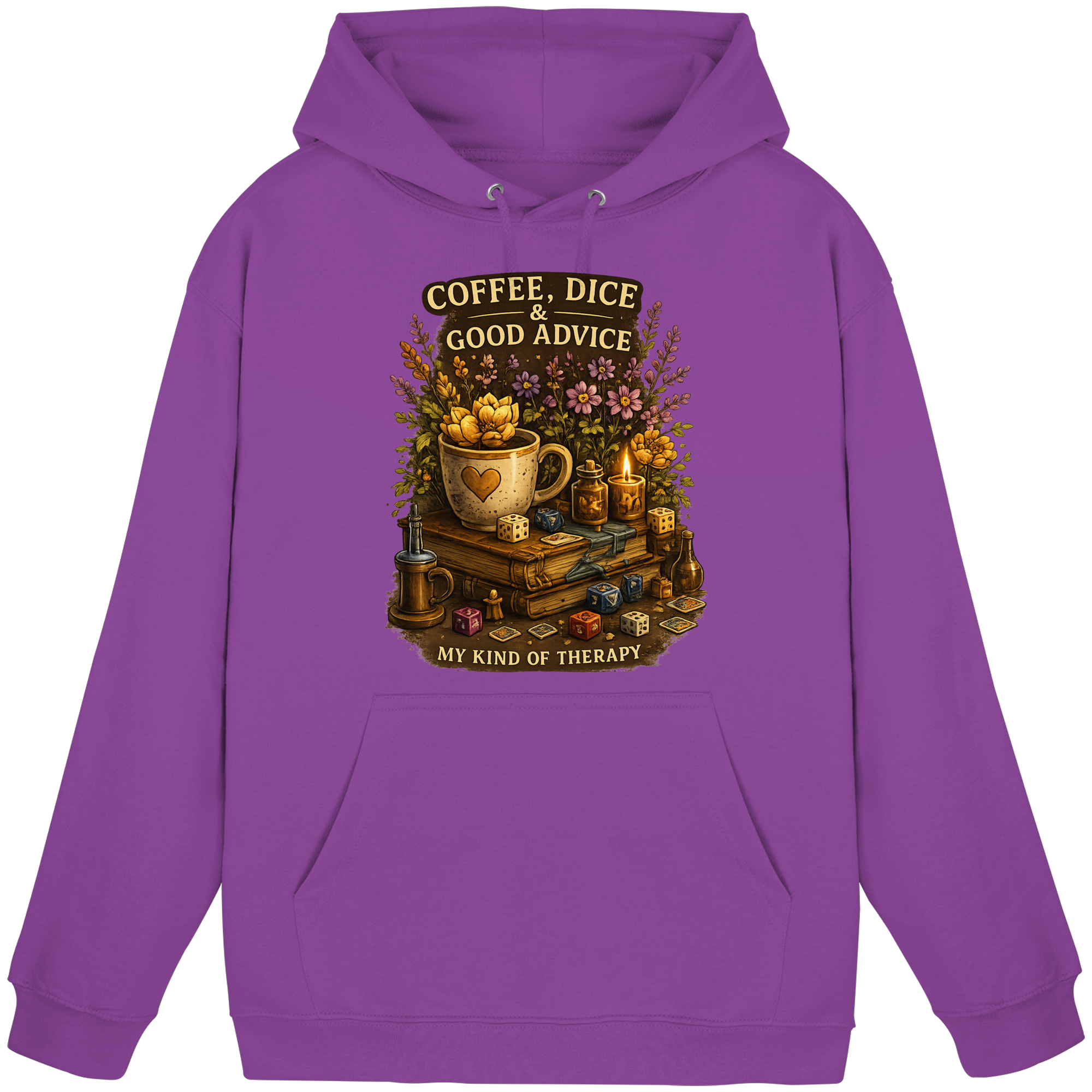 Coffee, Dice & Good Advice - Basic Unisex Hoodie