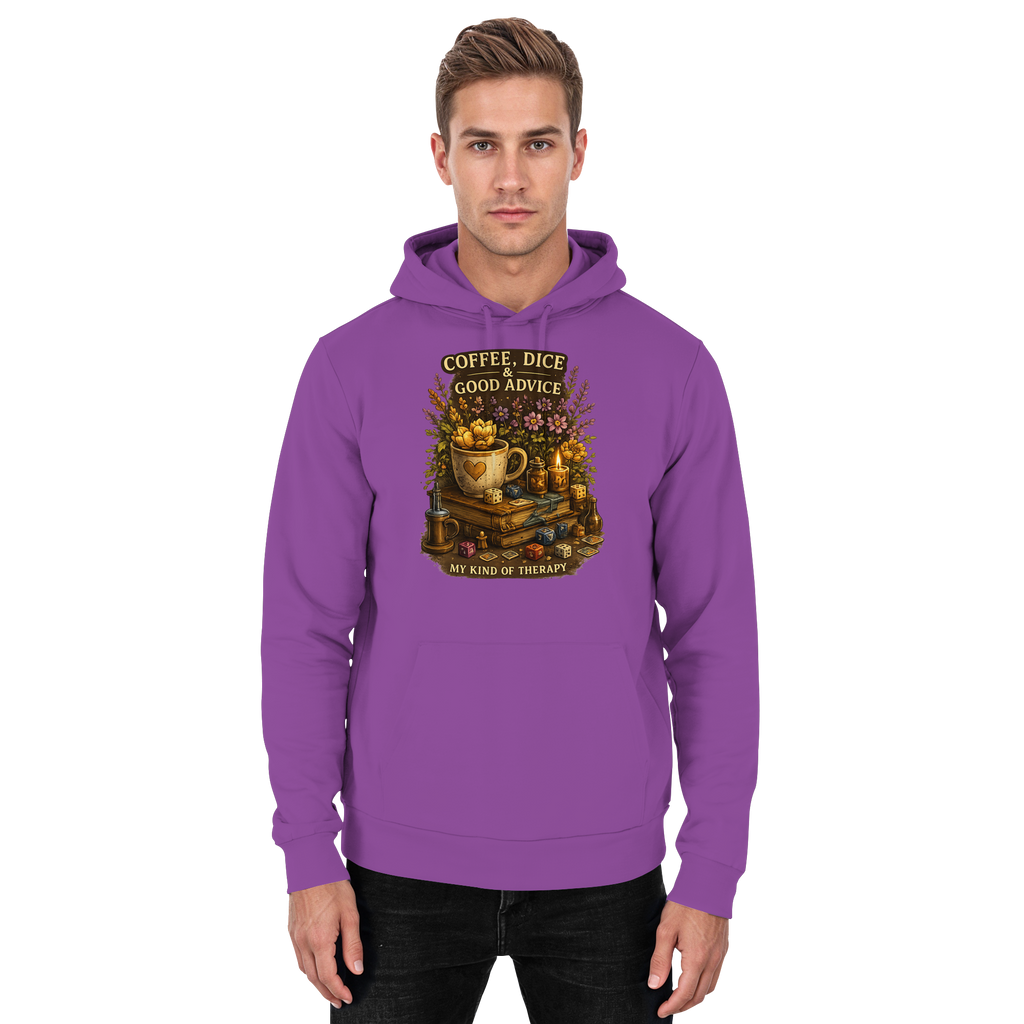 Coffee, Dice & Good Advice - Basic Unisex Hoodie