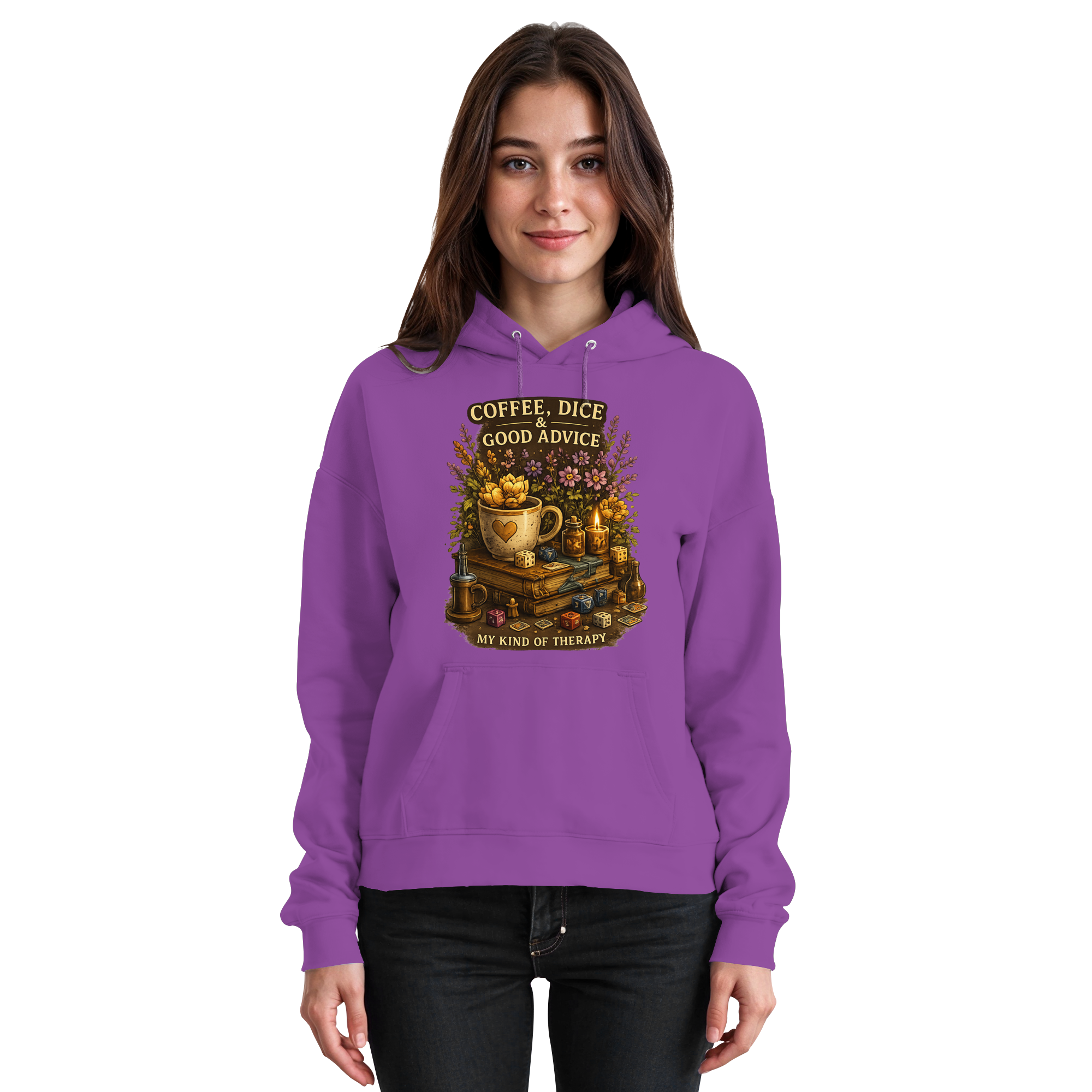 Coffee, Dice & Good Advice - Basic Unisex Hoodie