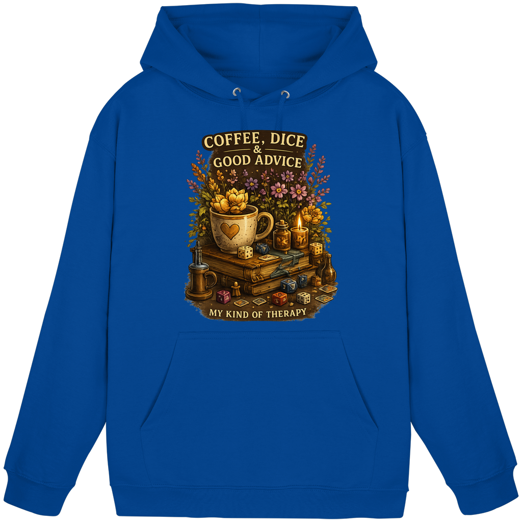 Coffee, Dice & Good Advice - Basic Unisex Hoodie