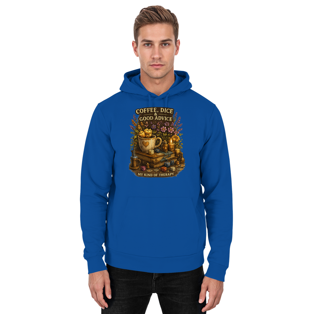 Coffee, Dice & Good Advice - Basic Unisex Hoodie