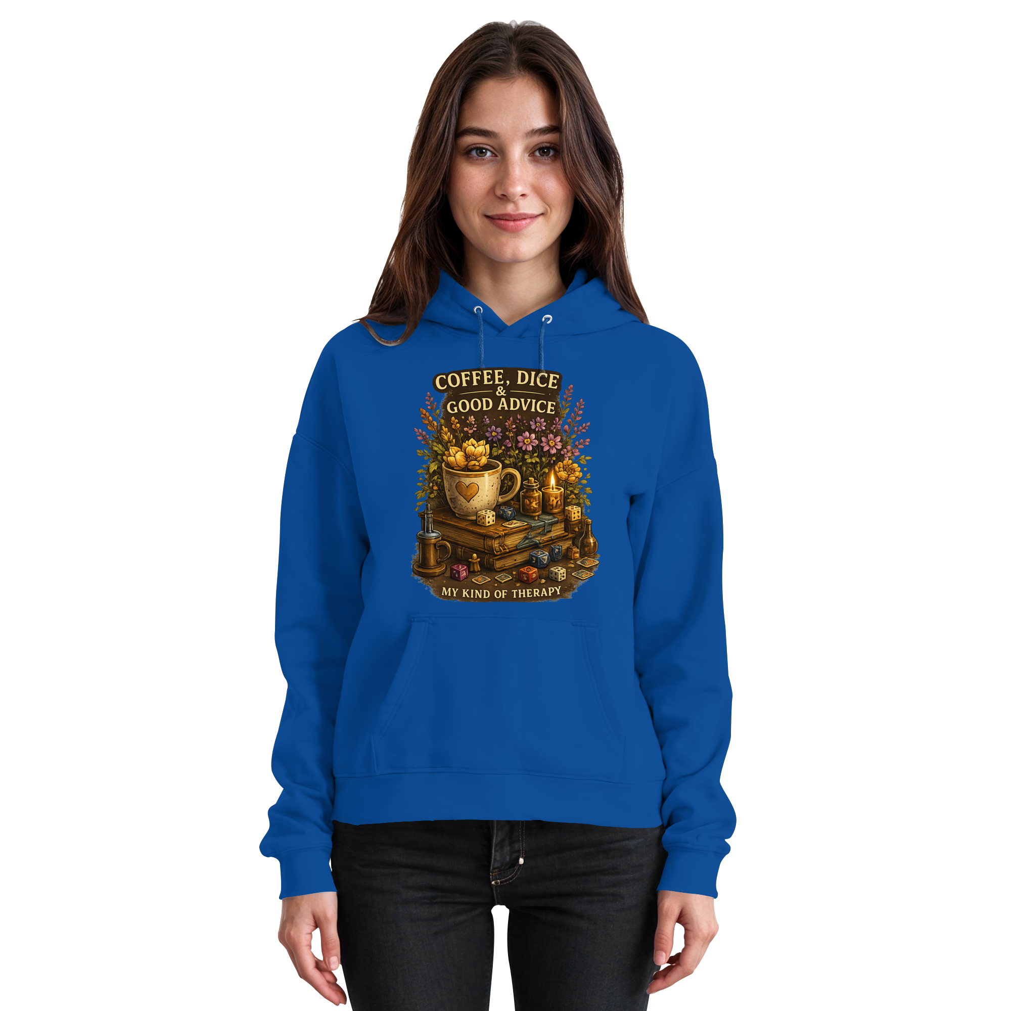 Coffee, Dice & Good Advice - Basic Unisex Hoodie