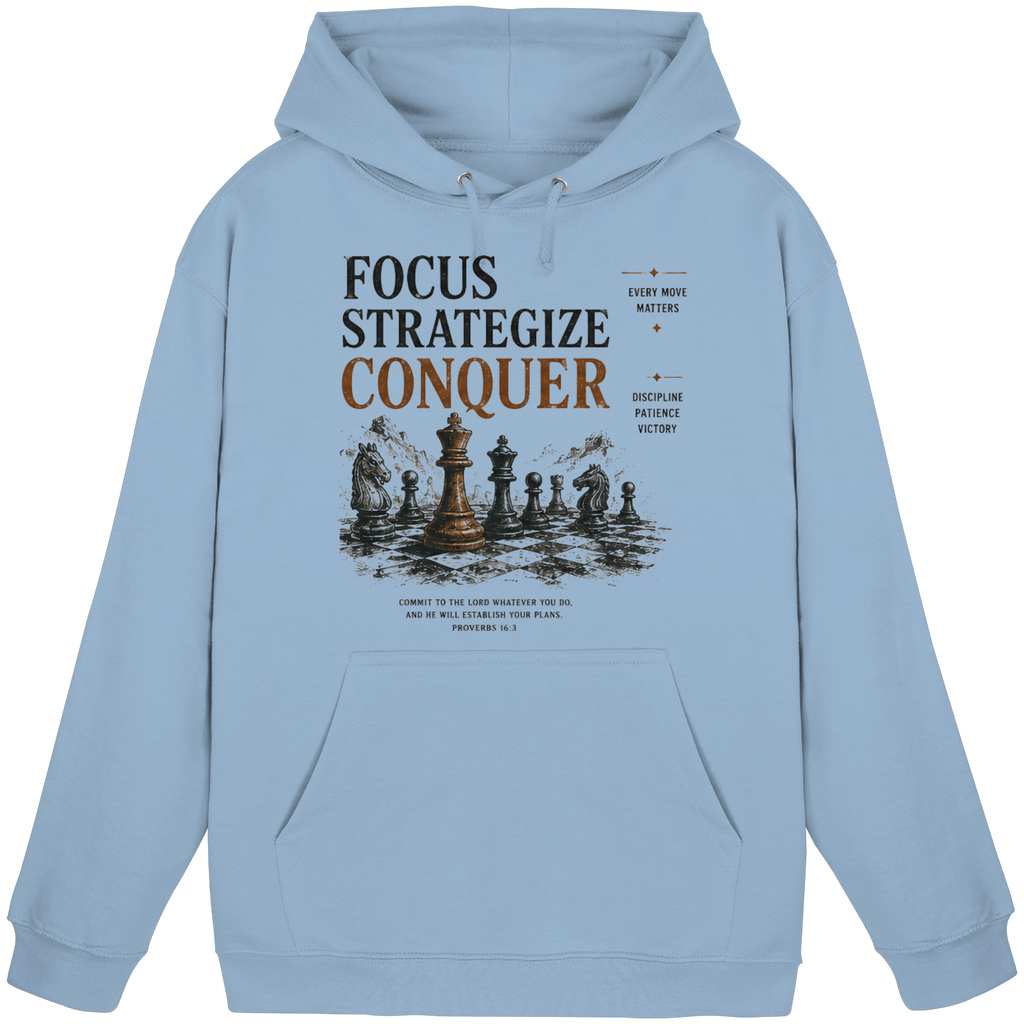 Focus. Strategize. Conquer.  - Basic Unisex Hoodie