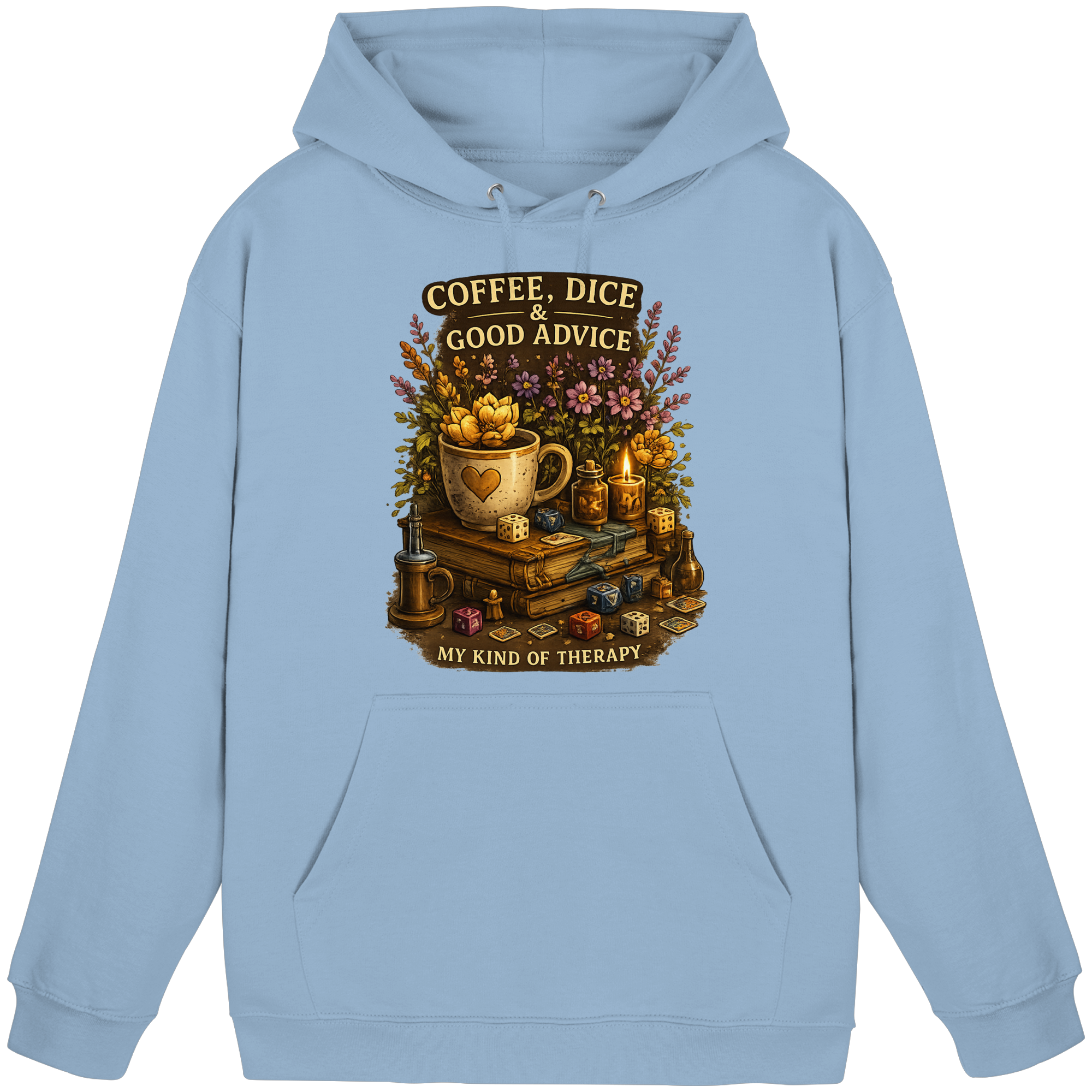 Coffee, Dice & Good Advice - Basic Unisex Hoodie