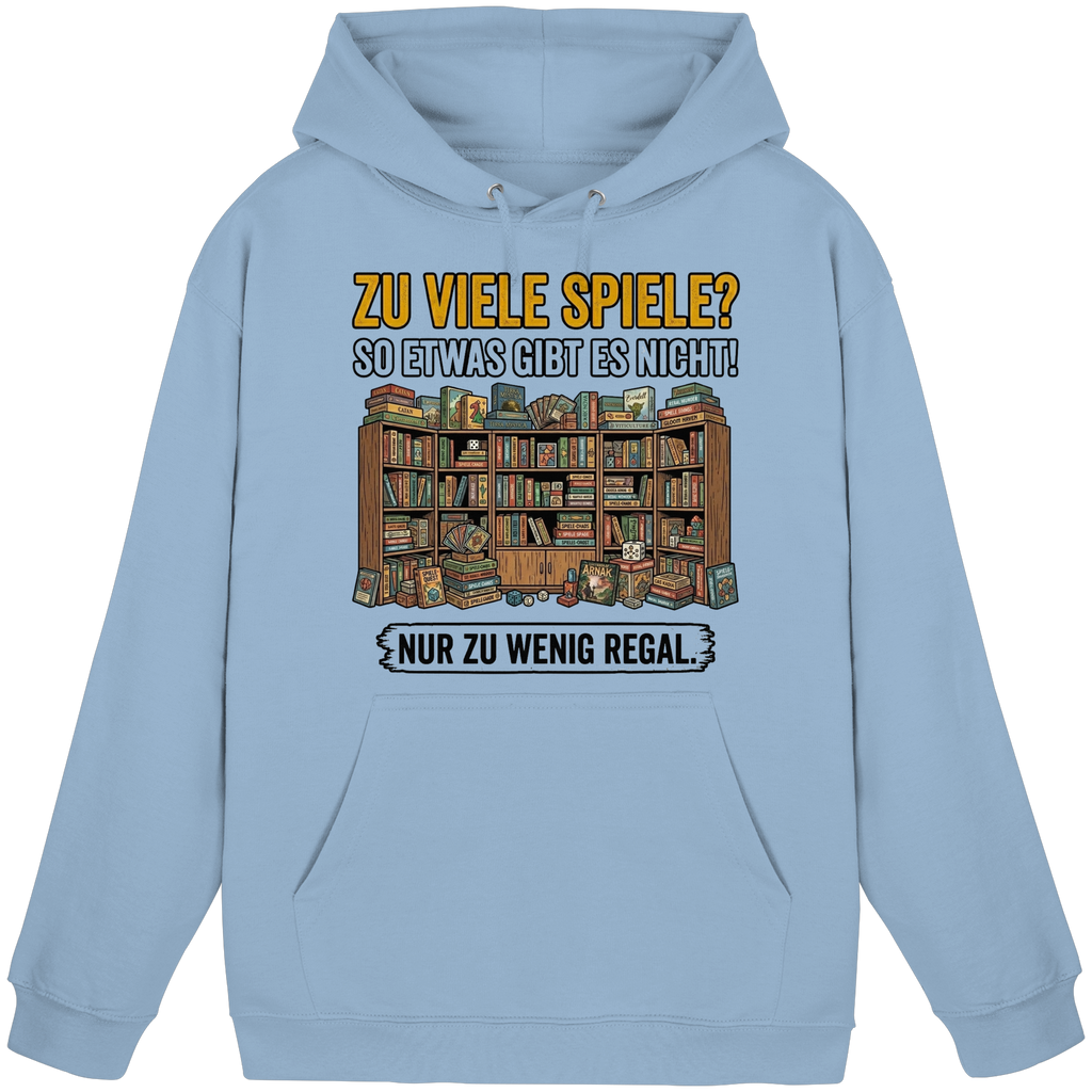 Zu viele Spiele? Zu wenig Regal.  - Basic Unisex Hoodie