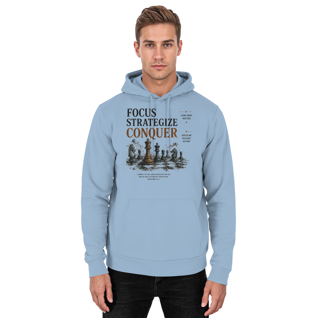 Focus. Strategize. Conquer.  - Basic Unisex Hoodie