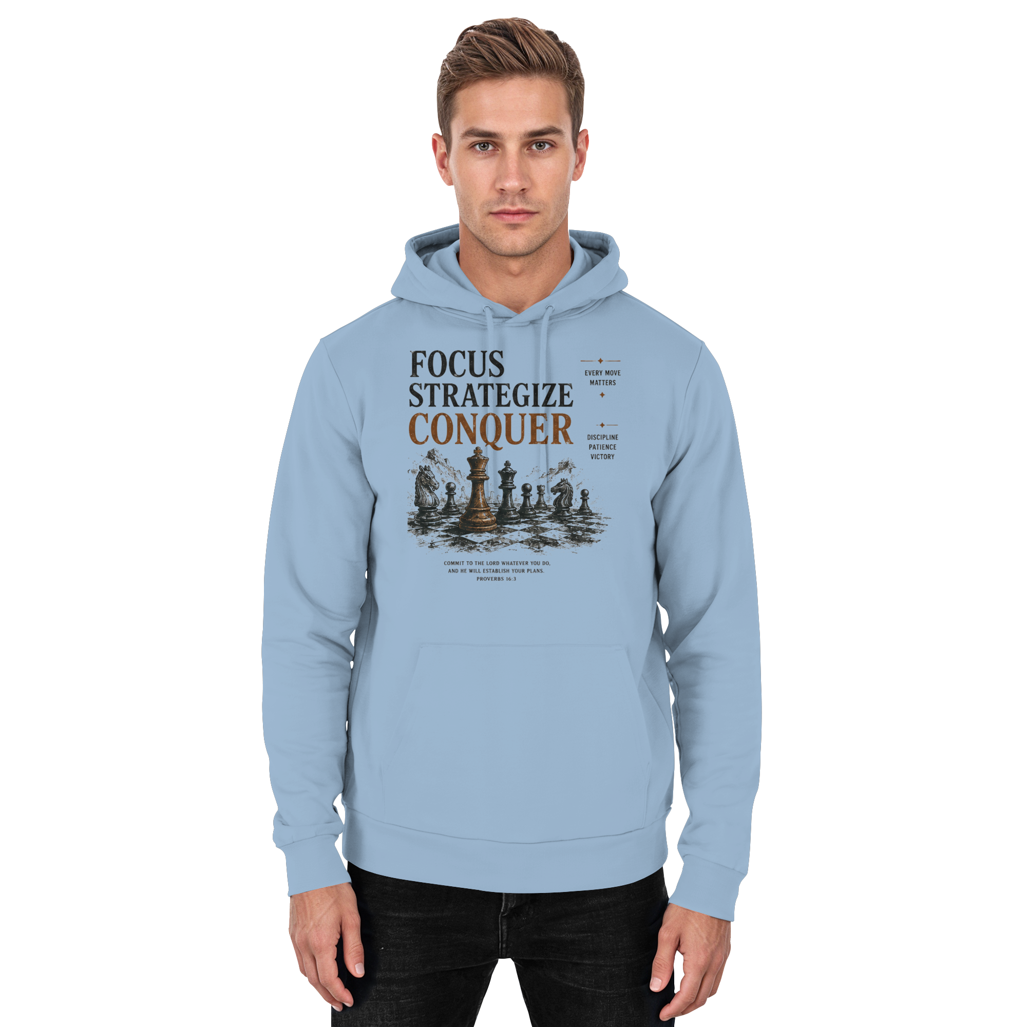 Focus. Strategize. Conquer.  - Basic Unisex Hoodie