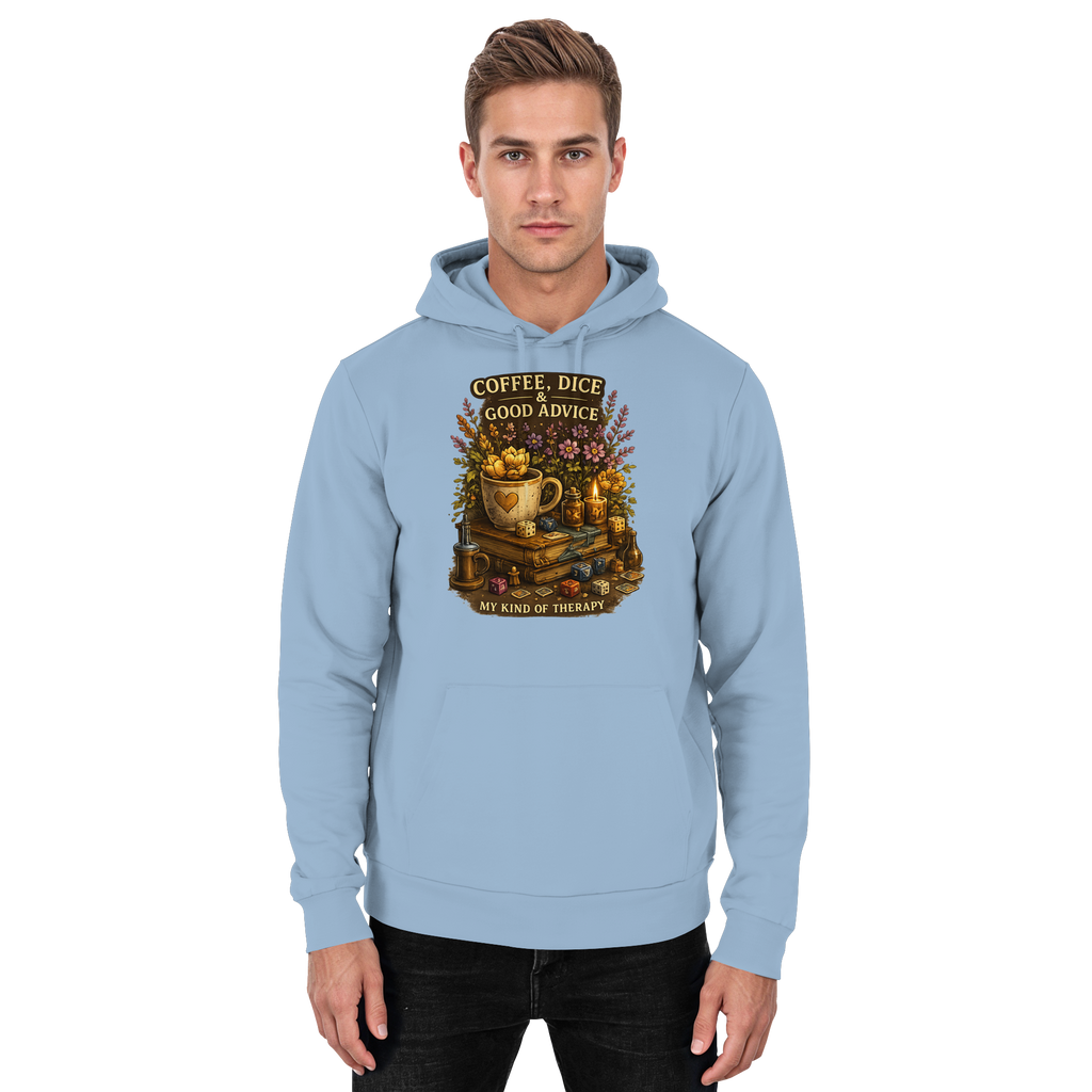 Coffee, Dice & Good Advice - Basic Unisex Hoodie