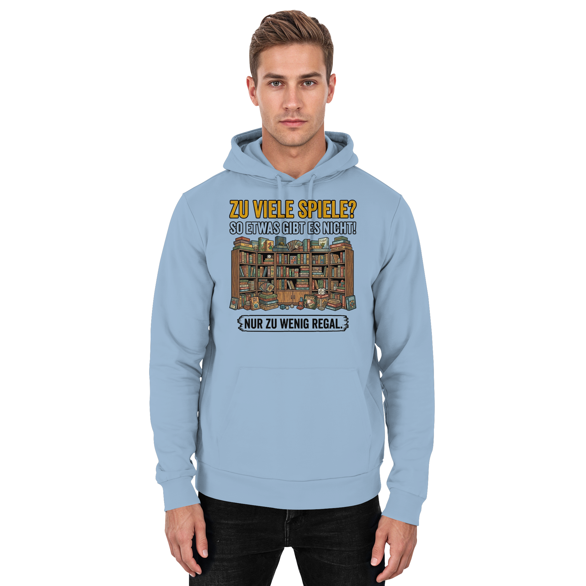 Zu viele Spiele? Zu wenig Regal.  - Basic Unisex Hoodie