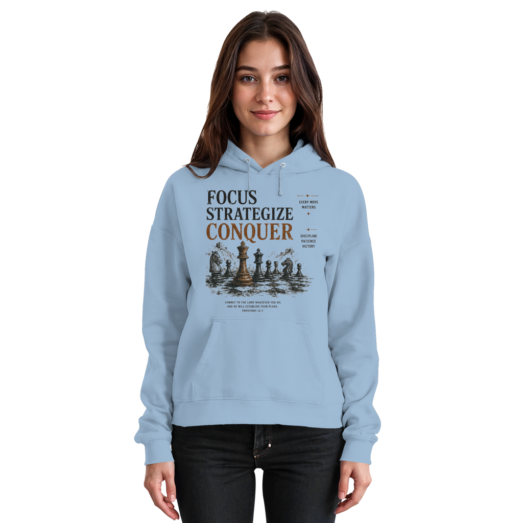 Focus. Strategize. Conquer.  - Basic Unisex Hoodie