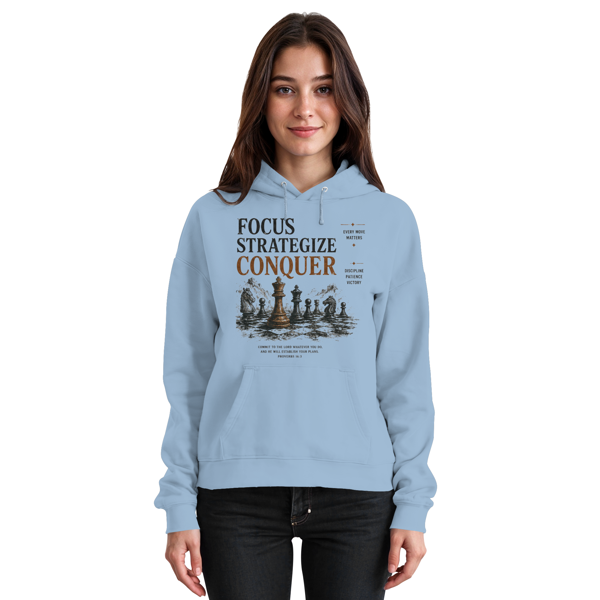 Focus. Strategize. Conquer.  - Basic Unisex Hoodie