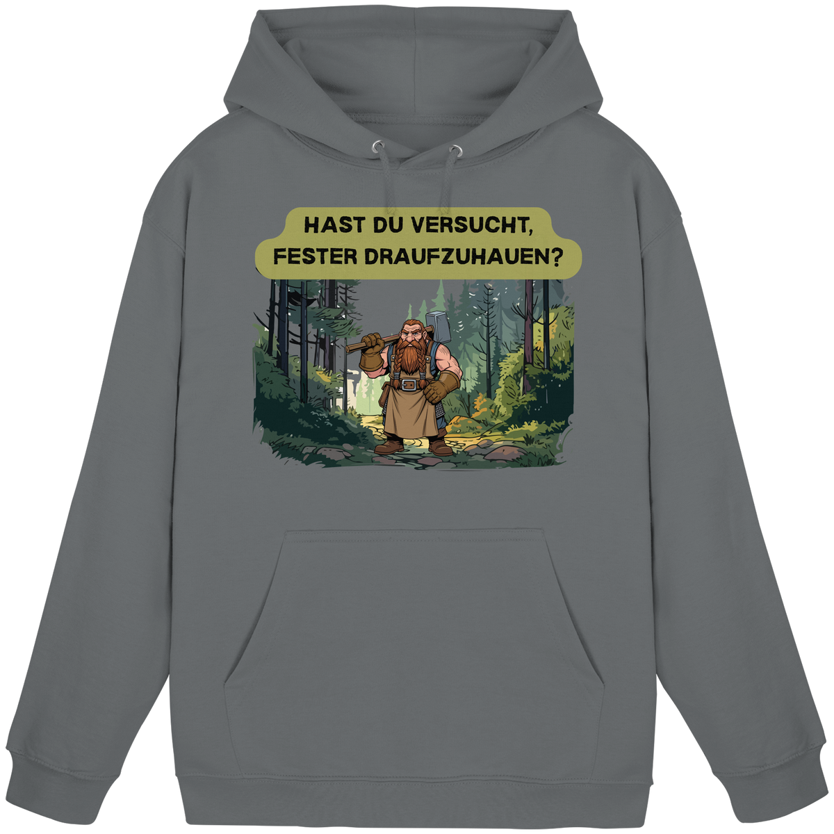 Hast du versucht, fester draufzuhauen? - Basic Unisex Hoodie