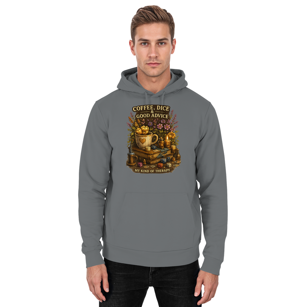 Coffee, Dice & Good Advice - Basic Unisex Hoodie