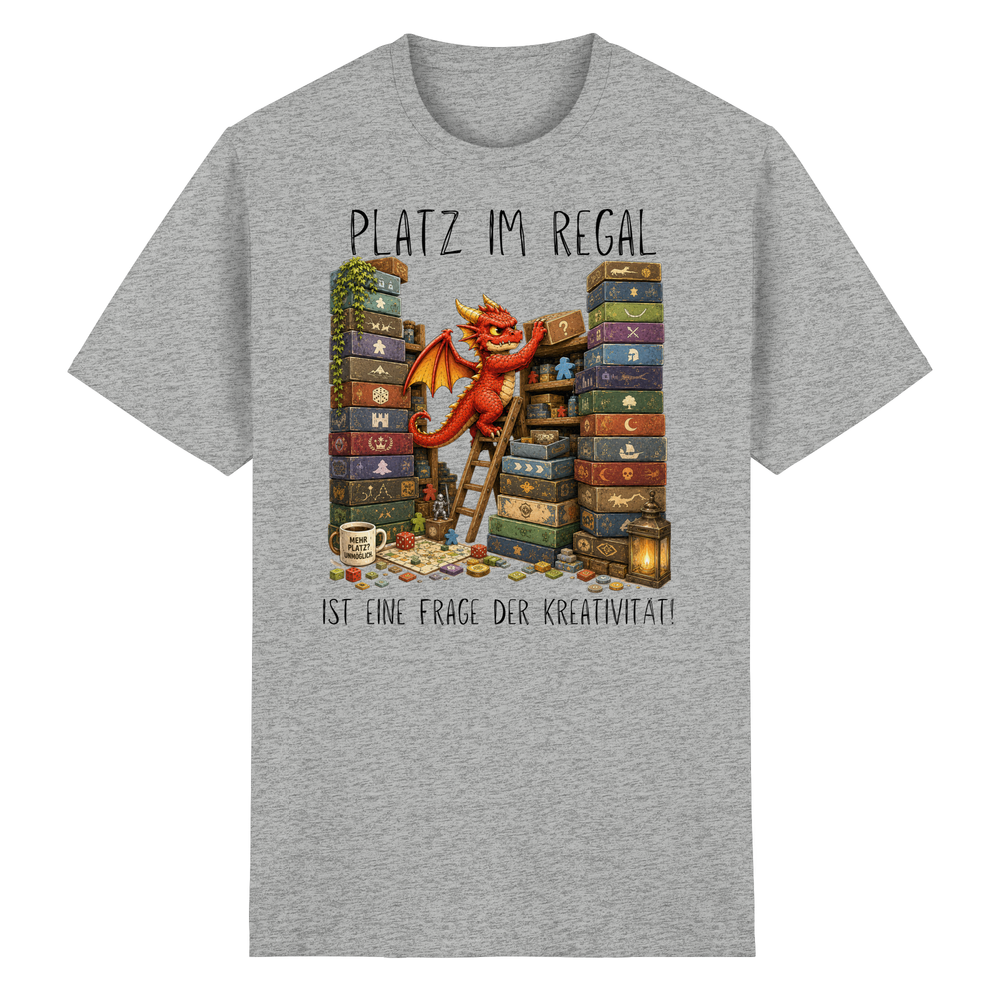 Platz im Regal ist eine Frage der Kreativität. - Heavy Cotton T-Shirt