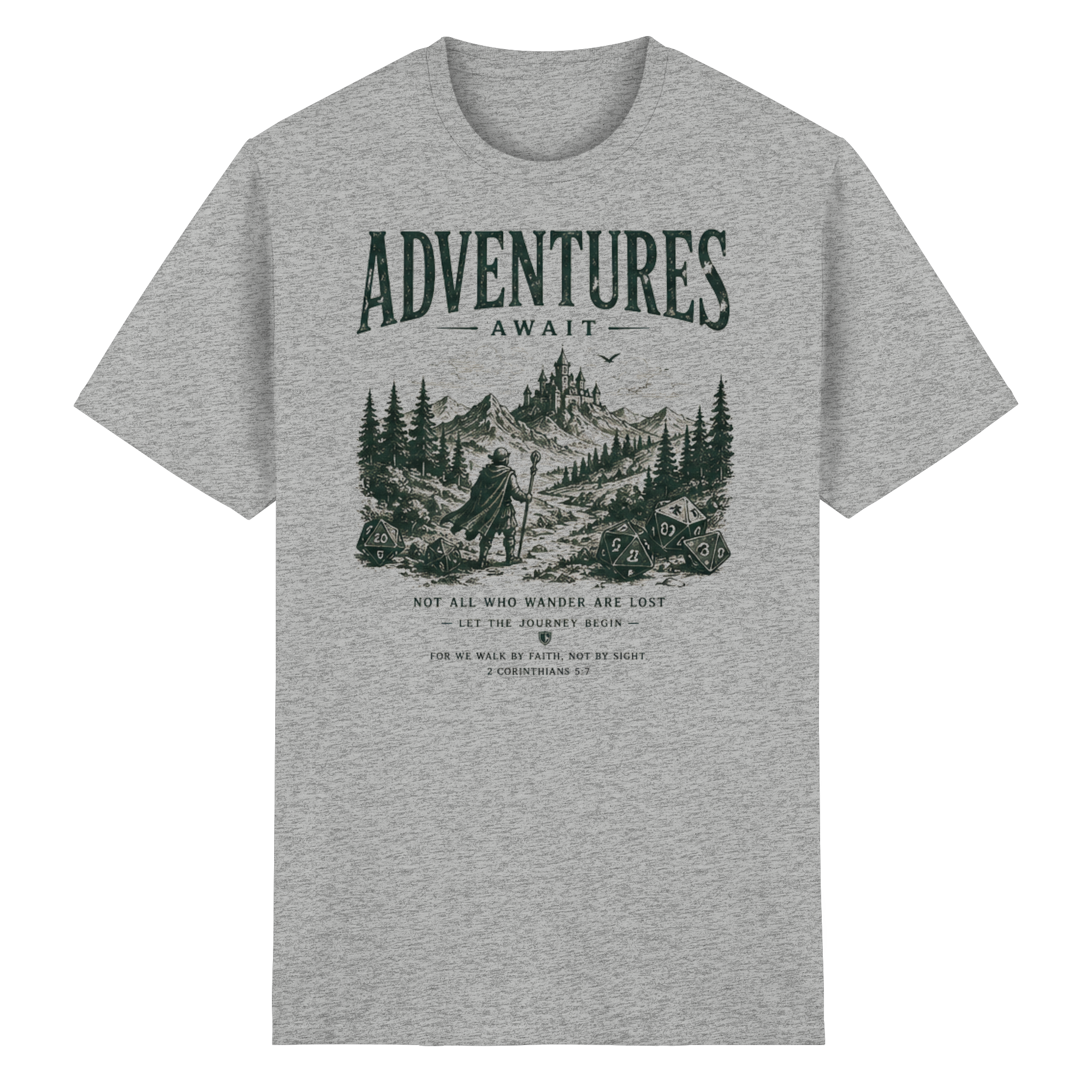 Adventures Await. - Heavy Cotton T-Shirt